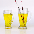 hot selling 420ml 620ml clear beer glass cup tea cup coffee cup with handle